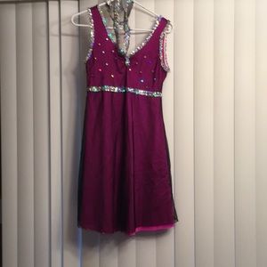 Vintage skating costume with two headbands